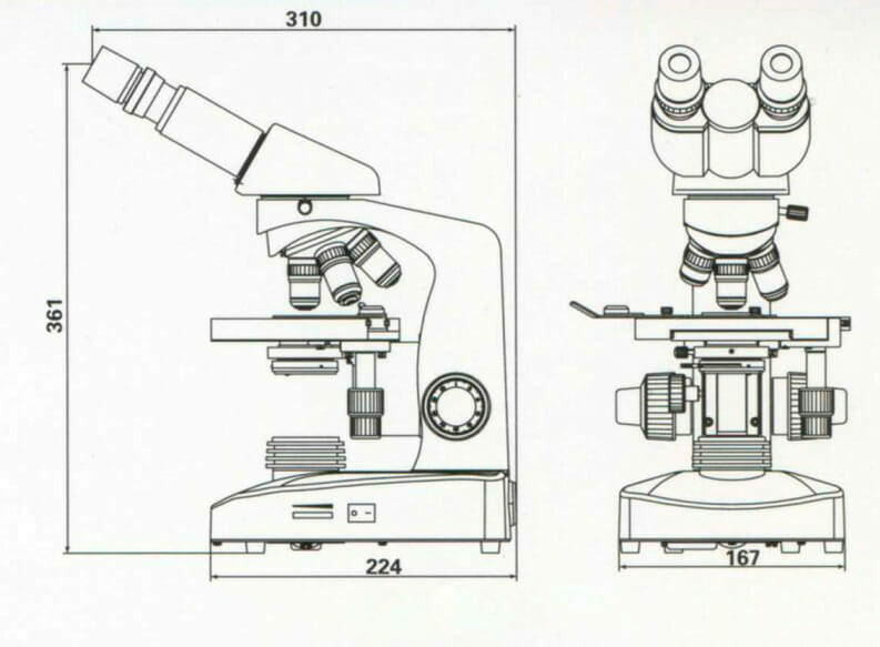 Microscope de laboratoire YR0241 – 1